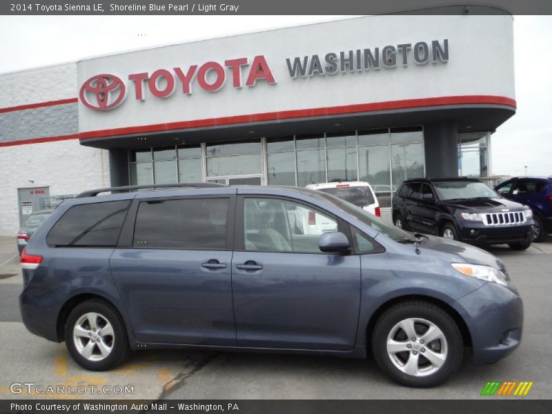 Shoreline Blue Pearl / Light Gray 2014 Toyota Sienna LE