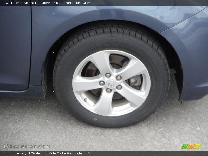Shoreline Blue Pearl / Light Gray 2014 Toyota Sienna LE