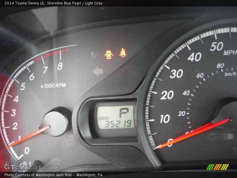 Shoreline Blue Pearl / Light Gray 2014 Toyota Sienna LE