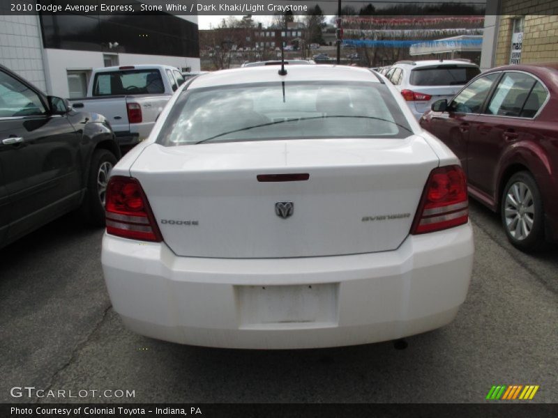 Stone White / Dark Khaki/Light Graystone 2010 Dodge Avenger Express