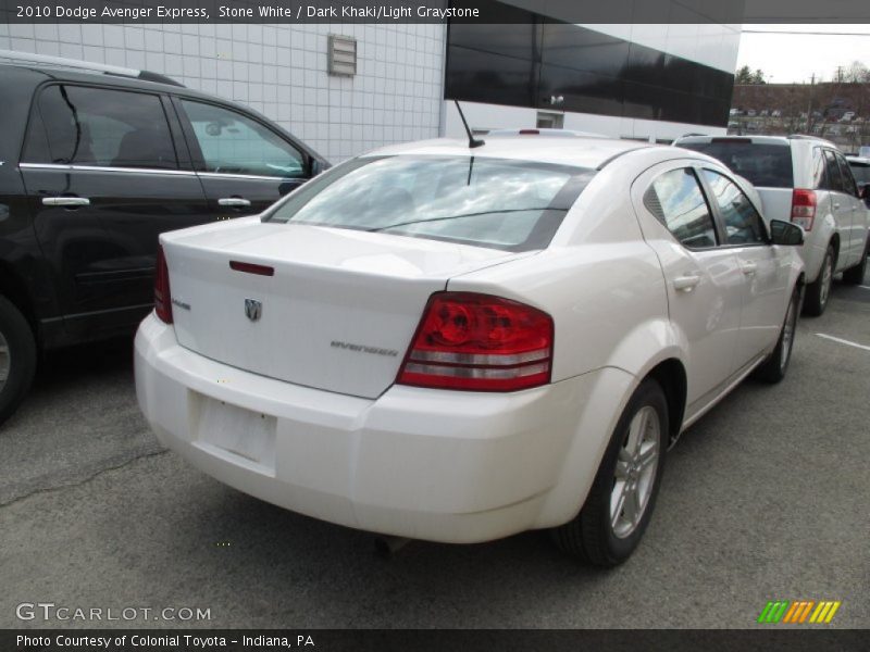 Stone White / Dark Khaki/Light Graystone 2010 Dodge Avenger Express