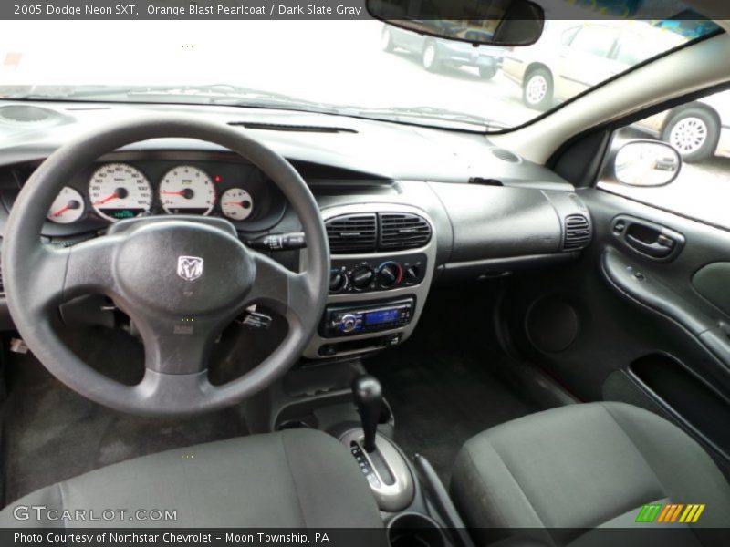 Orange Blast Pearlcoat / Dark Slate Gray 2005 Dodge Neon SXT