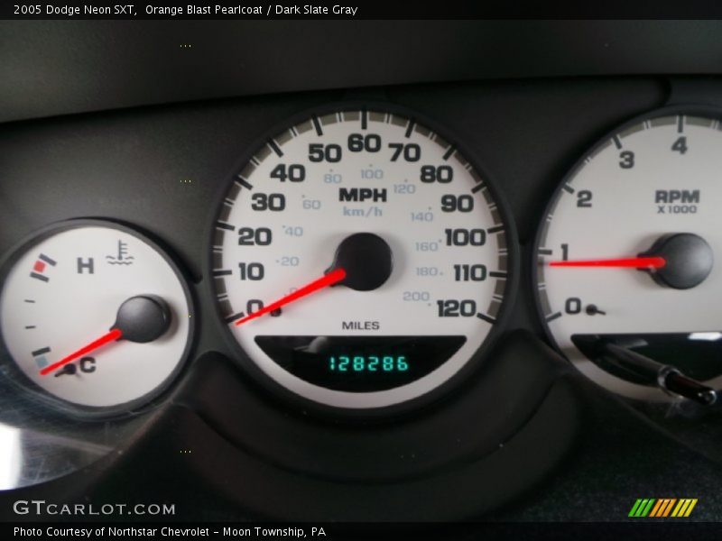 Orange Blast Pearlcoat / Dark Slate Gray 2005 Dodge Neon SXT