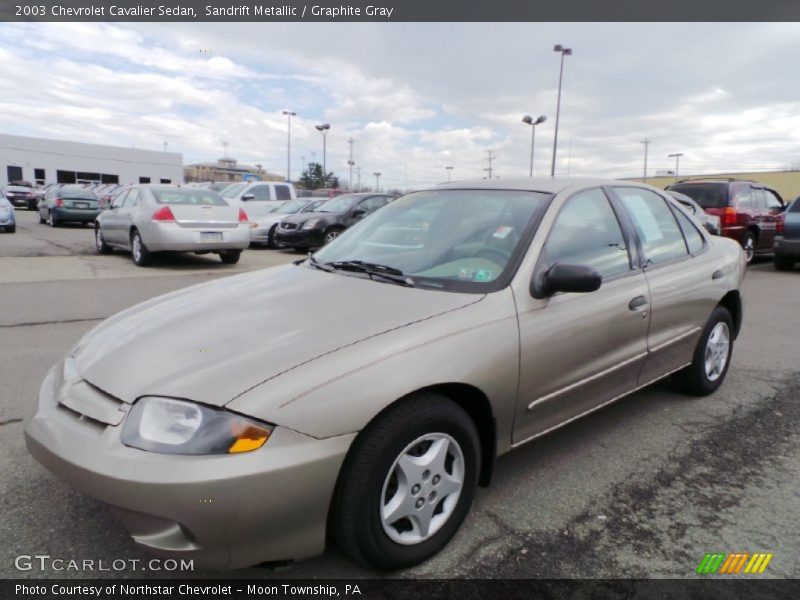 Sandrift Metallic / Graphite Gray 2003 Chevrolet Cavalier Sedan