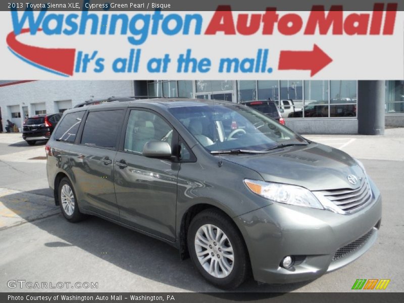Cypress Green Pearl / Bisque 2013 Toyota Sienna XLE