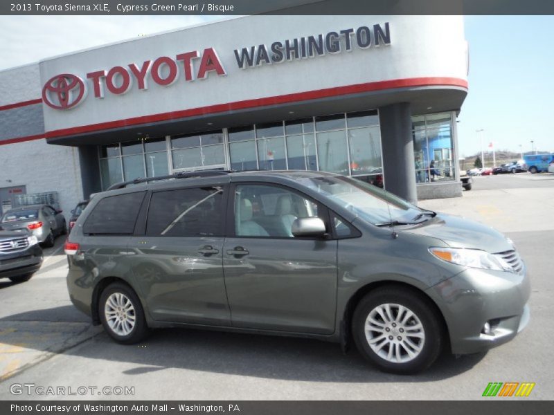 Cypress Green Pearl / Bisque 2013 Toyota Sienna XLE