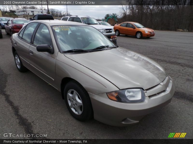 Sandrift Metallic / Graphite Gray 2003 Chevrolet Cavalier Sedan