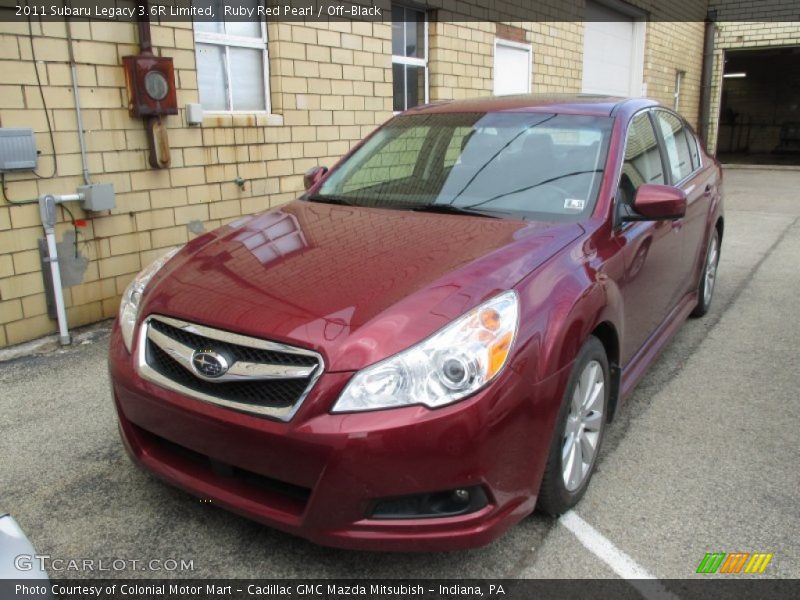 Ruby Red Pearl / Off-Black 2011 Subaru Legacy 3.6R Limited