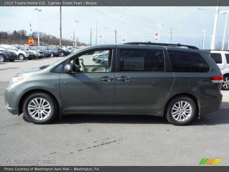 Cypress Green Pearl / Bisque 2013 Toyota Sienna XLE