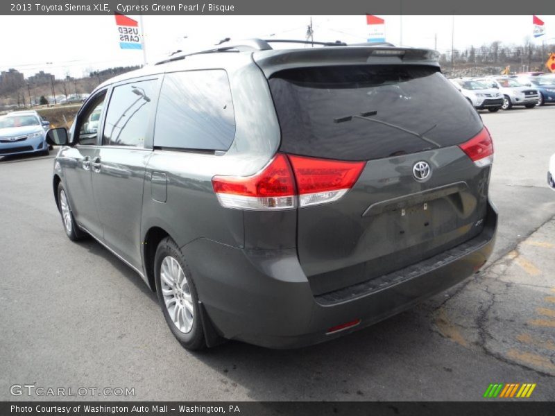 Cypress Green Pearl / Bisque 2013 Toyota Sienna XLE