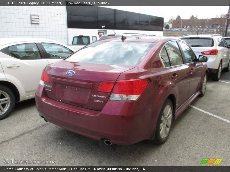 Ruby Red Pearl / Off-Black 2011 Subaru Legacy 3.6R Limited