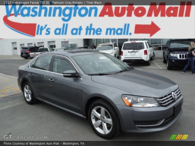 Platinum Gray Metallic / Titan Black 2013 Volkswagen Passat TDI SE
