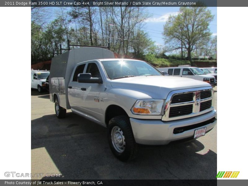 Bright Silver Metallic / Dark Slate Gray/Medium Graystone 2011 Dodge Ram 3500 HD SLT Crew Cab 4x4