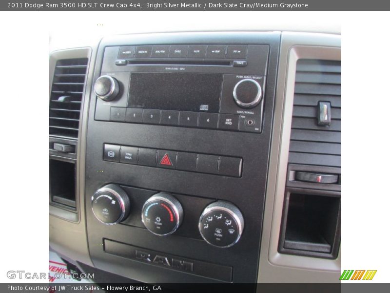 Bright Silver Metallic / Dark Slate Gray/Medium Graystone 2011 Dodge Ram 3500 HD SLT Crew Cab 4x4