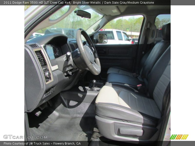 Bright Silver Metallic / Dark Slate Gray/Medium Graystone 2011 Dodge Ram 3500 HD SLT Crew Cab 4x4