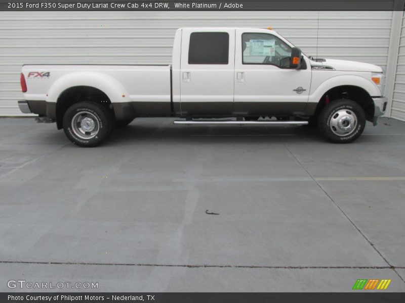 White Platinum / Adobe 2015 Ford F350 Super Duty Lariat Crew Cab 4x4 DRW