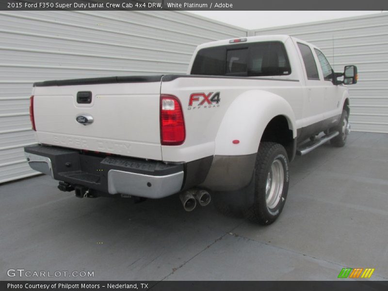 White Platinum / Adobe 2015 Ford F350 Super Duty Lariat Crew Cab 4x4 DRW
