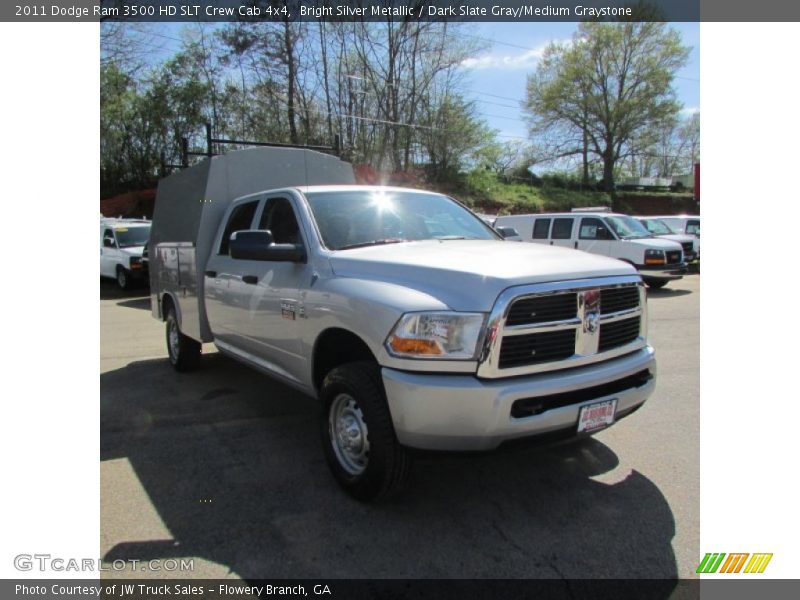 Bright Silver Metallic / Dark Slate Gray/Medium Graystone 2011 Dodge Ram 3500 HD SLT Crew Cab 4x4