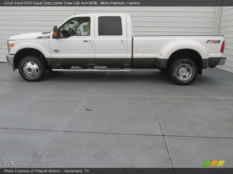 White Platinum / Adobe 2015 Ford F350 Super Duty Lariat Crew Cab 4x4 DRW