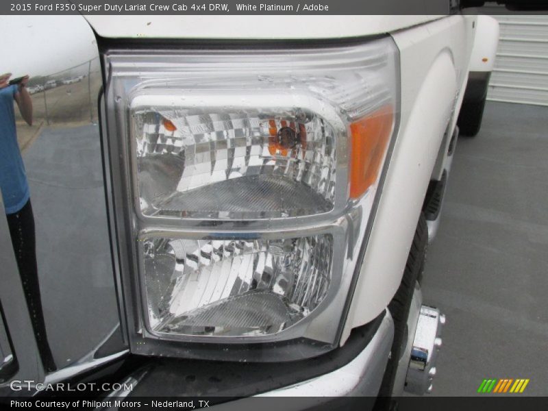 White Platinum / Adobe 2015 Ford F350 Super Duty Lariat Crew Cab 4x4 DRW