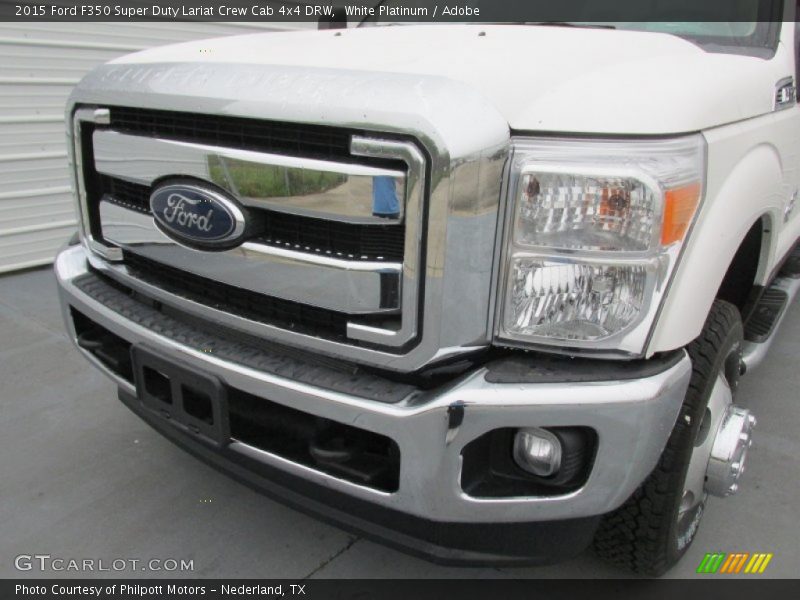 White Platinum / Adobe 2015 Ford F350 Super Duty Lariat Crew Cab 4x4 DRW