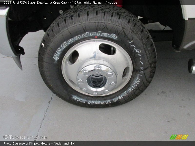 White Platinum / Adobe 2015 Ford F350 Super Duty Lariat Crew Cab 4x4 DRW