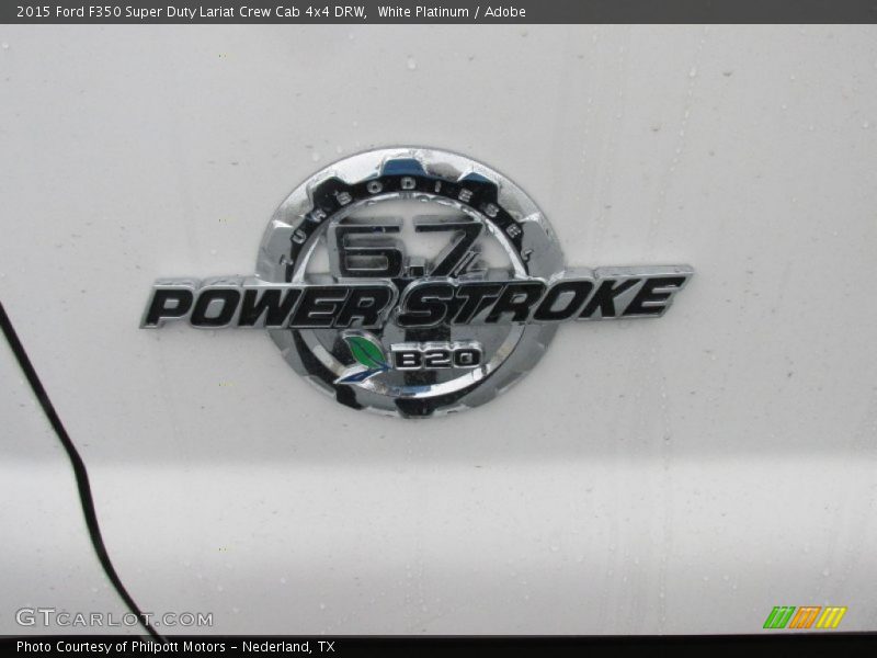 White Platinum / Adobe 2015 Ford F350 Super Duty Lariat Crew Cab 4x4 DRW