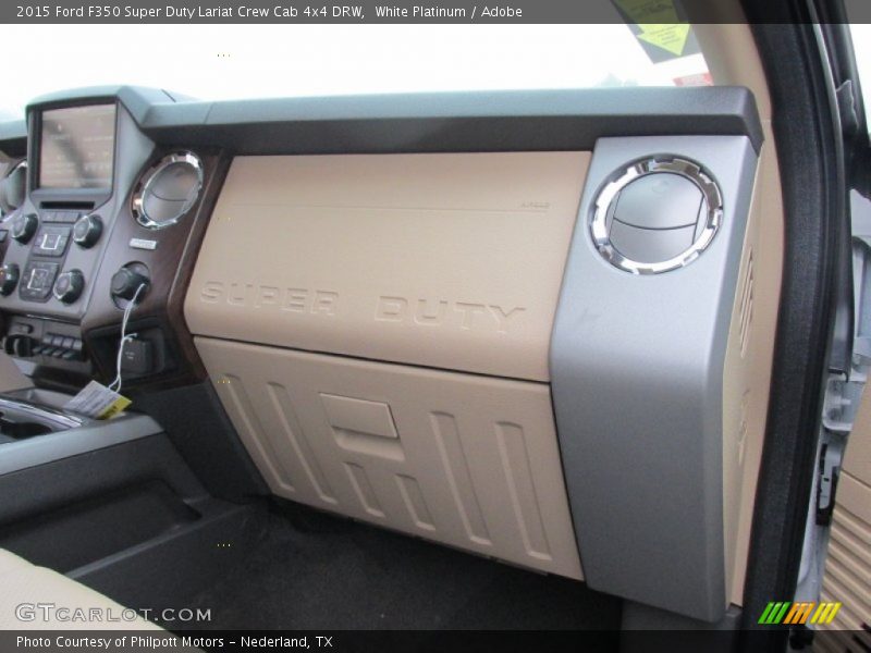 White Platinum / Adobe 2015 Ford F350 Super Duty Lariat Crew Cab 4x4 DRW