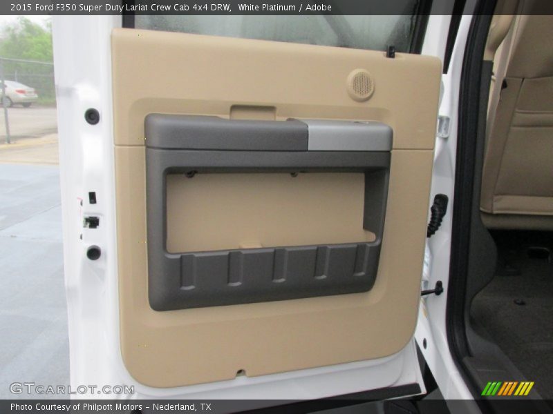 White Platinum / Adobe 2015 Ford F350 Super Duty Lariat Crew Cab 4x4 DRW