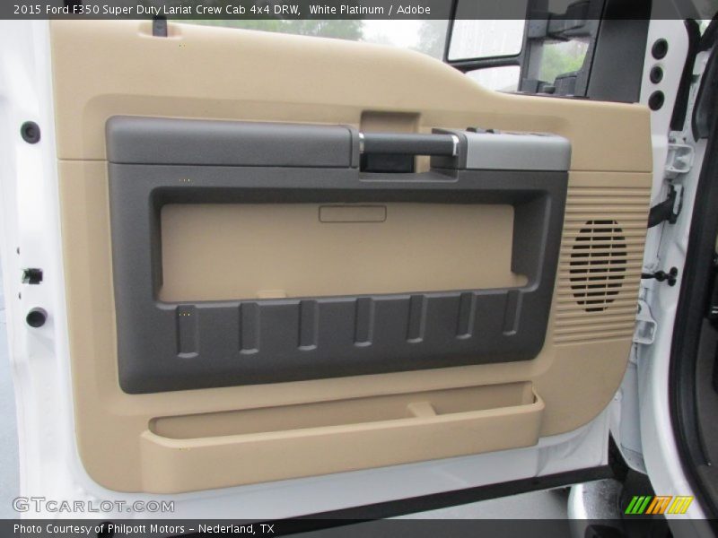 White Platinum / Adobe 2015 Ford F350 Super Duty Lariat Crew Cab 4x4 DRW