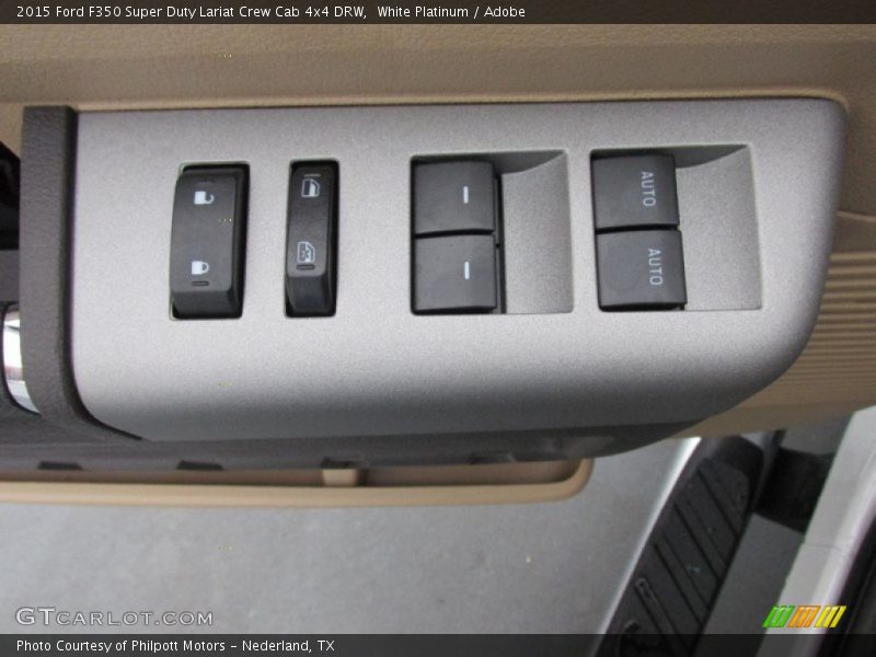 White Platinum / Adobe 2015 Ford F350 Super Duty Lariat Crew Cab 4x4 DRW