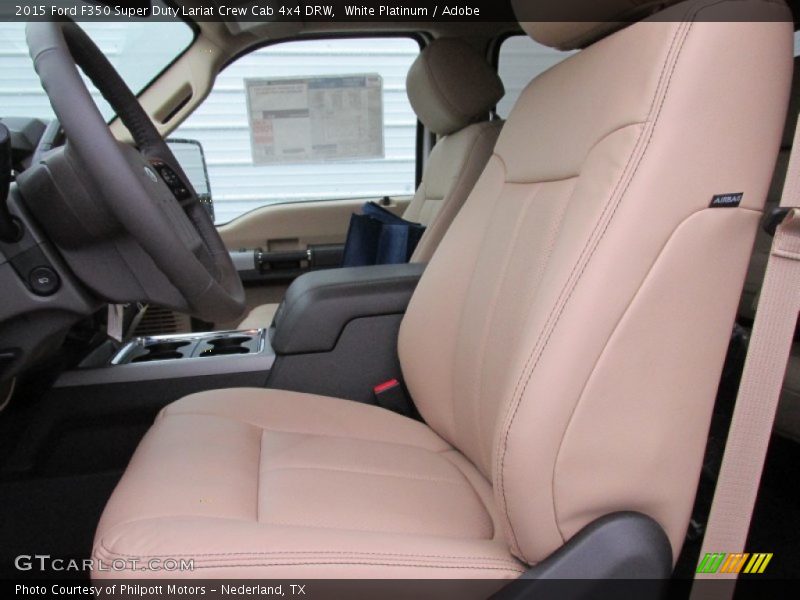 White Platinum / Adobe 2015 Ford F350 Super Duty Lariat Crew Cab 4x4 DRW