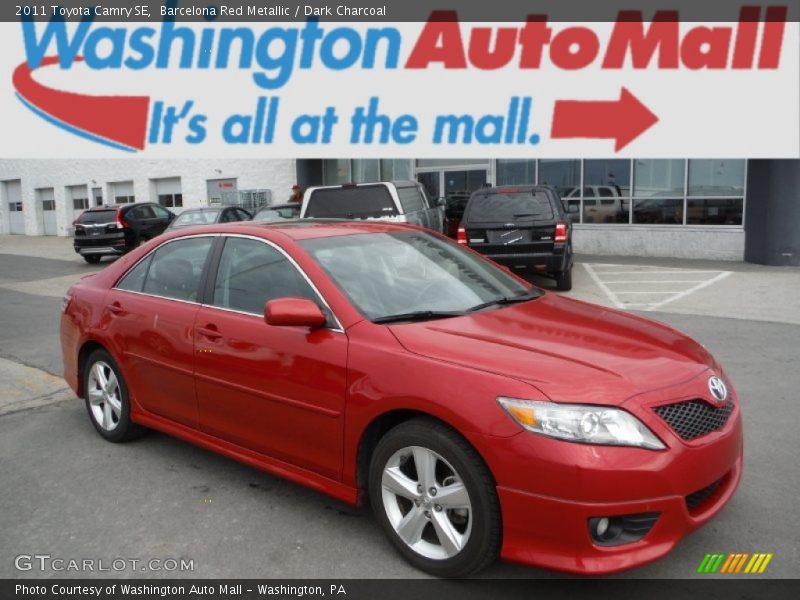 Barcelona Red Metallic / Dark Charcoal 2011 Toyota Camry SE