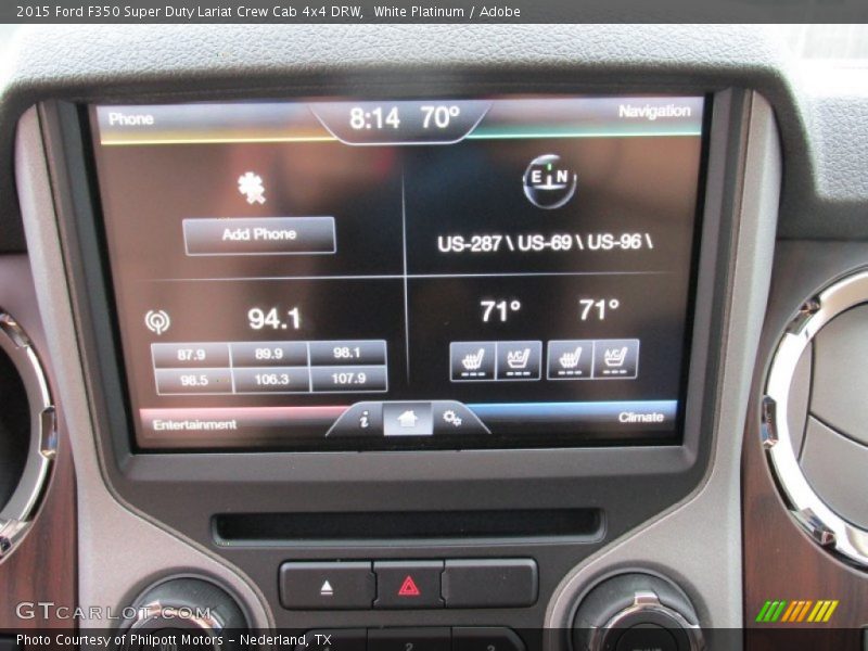 White Platinum / Adobe 2015 Ford F350 Super Duty Lariat Crew Cab 4x4 DRW