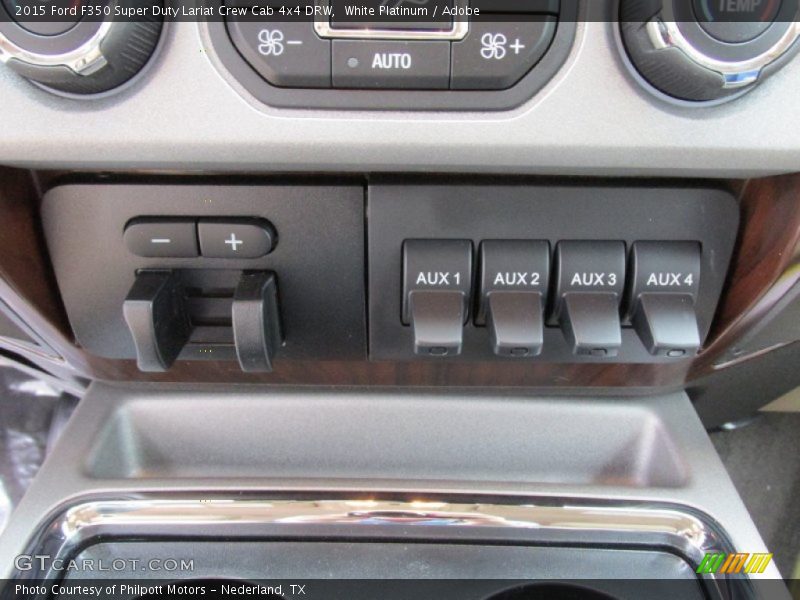 White Platinum / Adobe 2015 Ford F350 Super Duty Lariat Crew Cab 4x4 DRW