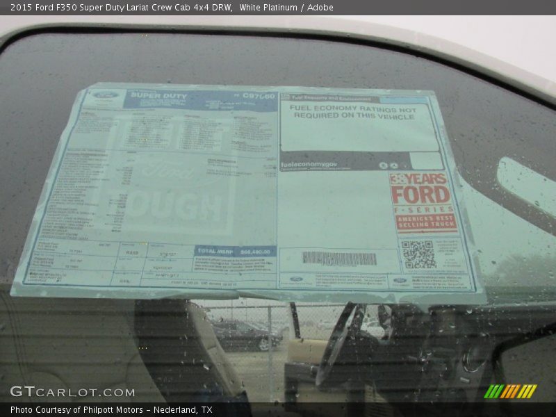 White Platinum / Adobe 2015 Ford F350 Super Duty Lariat Crew Cab 4x4 DRW