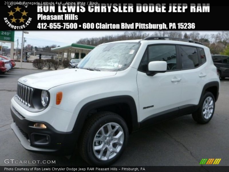 Alpine White / Black 2015 Jeep Renegade Latitude 4x4