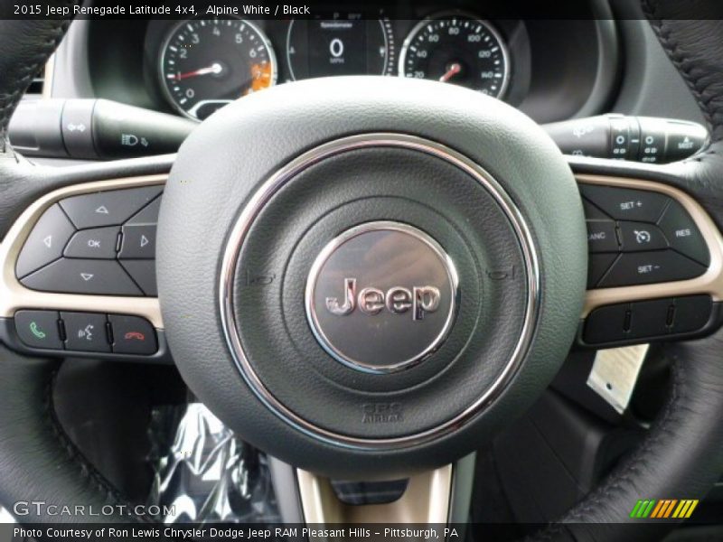 Alpine White / Black 2015 Jeep Renegade Latitude 4x4