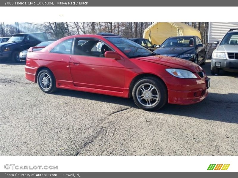 Rallye Red / Black 2005 Honda Civic EX Coupe