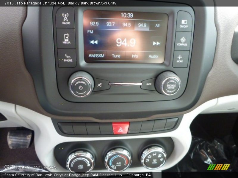 Controls of 2015 Renegade Latitude 4x4