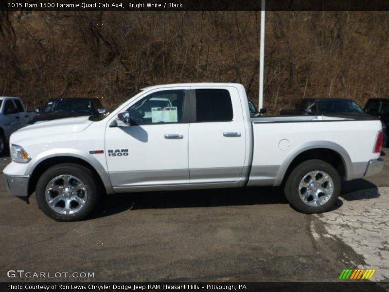 Bright White / Black 2015 Ram 1500 Laramie Quad Cab 4x4