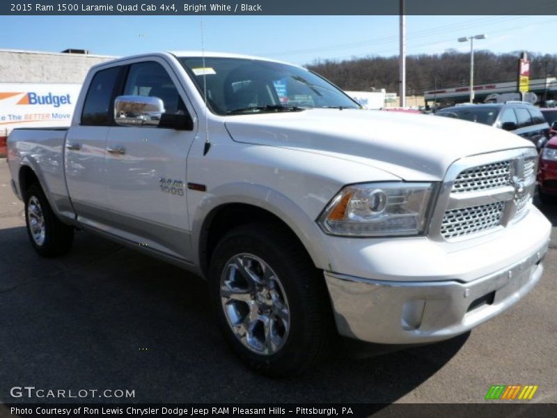 Bright White / Black 2015 Ram 1500 Laramie Quad Cab 4x4