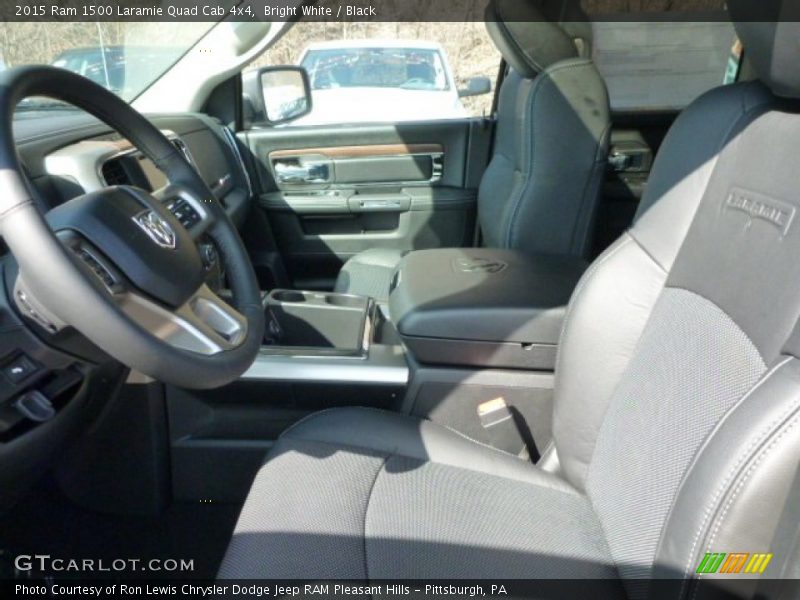 Bright White / Black 2015 Ram 1500 Laramie Quad Cab 4x4