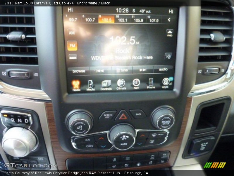 Bright White / Black 2015 Ram 1500 Laramie Quad Cab 4x4