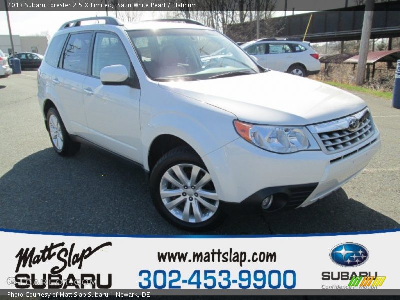 Satin White Pearl / Platinum 2013 Subaru Forester 2.5 X Limited