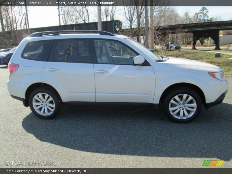 Satin White Pearl / Platinum 2013 Subaru Forester 2.5 X Limited