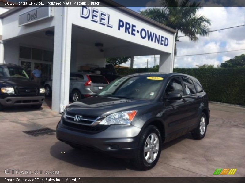 Polished Metal Metallic / Black 2011 Honda CR-V SE