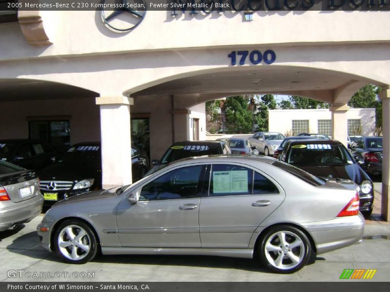 Pewter Silver Metallic / Black 2005 Mercedes-Benz C 230 Kompressor Sedan