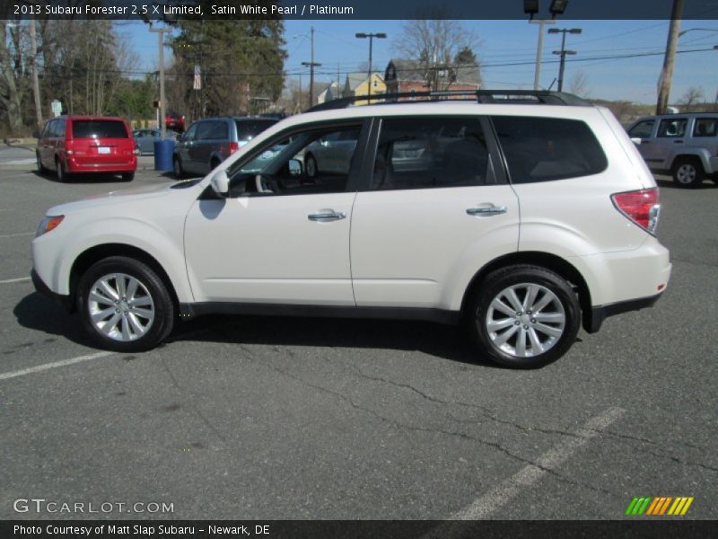 Satin White Pearl / Platinum 2013 Subaru Forester 2.5 X Limited