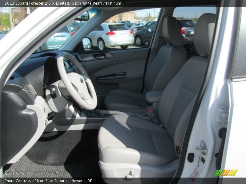 Satin White Pearl / Platinum 2013 Subaru Forester 2.5 X Limited